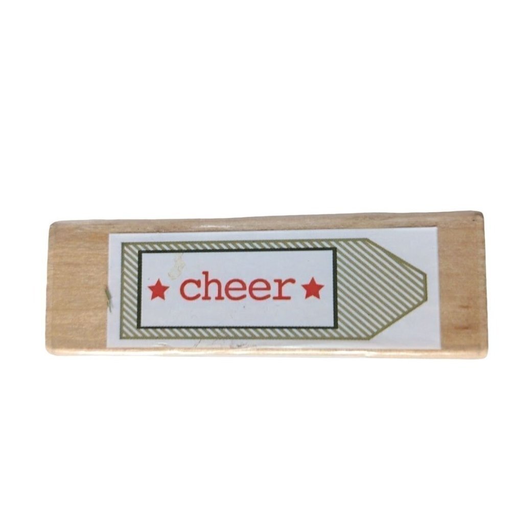 Studio 18 Cheer Rubber Stamp Mounted 3 x 1